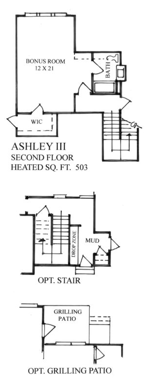 The Homestead Collection at Anderson Farms - The Ashley III Floor Plan - Second Level